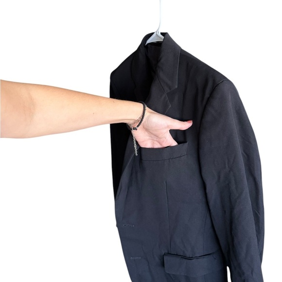 ZARA Black Two Buttons Closure Blazer Size Small - Picture 10 of 16